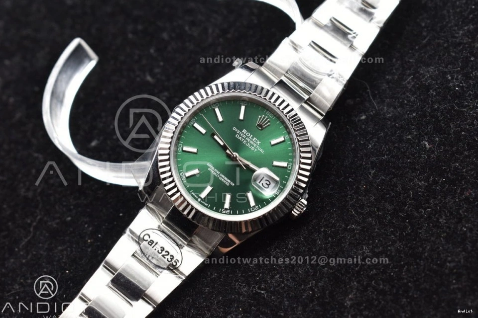 on 904L 1:1 Sundust Green Oyster Steel Dial 41 Best 126334 Edition SA3235 DIWF DateJust Bracelet 1115